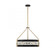 Edina 4-Light Pendant in Matte Black with Warm Brass Accents (128|7-192-4-143)
