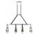 Denali 6-Light LED Linear Chandelier in Matte Black with Polished Chrome Accents (128|1-7708-6-67)