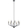 Armand 26 inch 8 Light Chandelier in Black and Bronze Finish (2|52349BK)