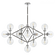 Bistro Four Arm Chandelier (279|S 5024PN/BLK-CG)