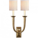 French Deco Horn Double Sconce (279|S 2021HAB-L)