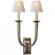 French Deco Horn Double Sconce (279|S 2021AN-NP)