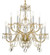 Traditional Crystal 12 Light Clear Italian Crystal Historic Polished Brass Chandelier (205|1135-PB-CL-I)