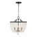 Rylee 4 Light Matte Black Frosted Beads Chandelier (205|604-MK-FR)