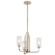 Kimrose 3 Light Chandelier with Clear Fluted Glass in Polished Nickel and Satin Nickel (2|52410PN)