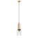 Kimrose 1 Light Mini Pendant with Clear Fluted Glass in Brushed Natural Brass (2|52414BNB)