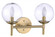 2 LIGHT BATH FIXTURE IN METAL (10|2792-695)