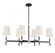 Brody 6-Light Linear Chandelier in Matte Black with Polished Nickel Accents (128|1-1631-6-173)