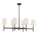 Brody 6-Light Linear Chandelier in Matte Black with Warm Brass Accents (128|1-1631-6-143)