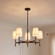 Brody 5-Light Chandelier in Matte Black with Warm Brass Accents (128|1-1630-5-143)