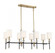 Tivoli 8-Light Linear Chandelier in Matte Black with Warm Brass Accents (128|1-1889-8-143)