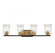 Sidney 4-Light Bathroom Vanity Light in Matte Black with Warm Brass Accents (128|8-1720-4-143)