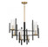 Midland 6-Light Chandelier in Matte Black with Warm Brass Accents (128|1-1906-6-143)