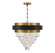 Marquise 4-Light Chandelier in Matte Black with Warm Brass Accents (128|1-1669-4-143)