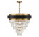Marquise 9-Light Chandelier in Matte Black with Warm Brass Accents (128|1-1668-9-143)
