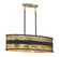 Eclipse 5-Light Linear Chandelier in Matte Black with Warm Brass Accents (128|1-1813-5-143)