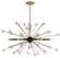 Ariel 6-Light Oval Chandelier in Como Black with Gold Accents (128|1-1858-6-62)