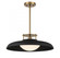 Gavin 1-Light Pendant in Matte Black with Warm Brass Accents (128|7-1690-1-143)