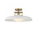 Gavin 1-Light Ceiling Light in White with Warm Brass Accents (128|6-1685-1-142)