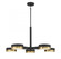 Ashor 5-Light LED Chandelier in Matte Black with Warm Brass Accents (128|1-1635-5-143)