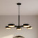 Ashor 5-Light LED Chandelier in Matte Black with Warm Brass Accents (128|1-1635-5-143)