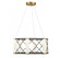 Aries 6-Light LED Pendant in Matte Black with Burnished Brass Accents (128|7-1639-6-144)