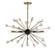 Ariel 6-Light Chandelier in Como Black with Gold Accents (128|1-1857-6-62)