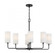 Powell 6-Light Linear Chandelier in Matte Black (128|1-1756-6-89)