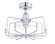 Influencer 22 inch Indoor Ceiling Fan with LED Bulb Light Kit - Chrome with Clear blades (90|FP3075CH)