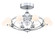 Kerring 32 inch Indoor Ceiling Fan with LED Light Kit - Chrome with Clear blades (90|FP3073CH)