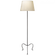 Albert Petite Tri-Leg Floor Lamp in Aged Iron with Silk Box Pleat Shade (279|SP 1009AI-SBP)