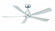 Kute5 52 inch Indoor/Outdoor Smart Ceiling Fan - Brushed Nickel with Brushed Nickel blades (90|FPD5534BN)