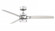 Amped 52 inch Indoor Ceiling Fan with LED Light Kit - Brushed Nickel with Brushed Nickel blades (90|FP7634BN)