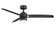 Amped 52 inch Indoor Ceiling Fan with LED Light Kit - Black with Black blades (90|FP7634BL)