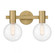 Wright 2-Light Bathroom Vanity Light in Warm Brass (128|8-3076-2-322)