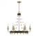 Iris 6-Light Chandelier in Matte Black with Warm Brass Accents (128|1-3804-6-143)