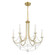 Delilah 6 Light Aged Brass Chandelier (205|DEL-90806-AG)