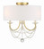 Delilah 3 Light Aged Brass Semi Flush Mount (205|DEL-90803-AG_CEILING)