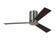 Rozzen 44-inch indoor/outdoor Energy Star hugger ceiling fan in brushed steel silver finish (6|3RZHR44BS)