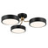 Sago 40'' 3 LT Semi Flush with Clear Acrylic with Inside Satin Etch in Black and Champagne Bronze (2|52604BKCPZ)
