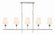 Broche 5 Light Antique Silver Linear Chandelier (205|537-SA)