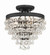 Calypso 13'' Crystal Teardrop Matte Black Semi Flush Mount (205|130-MK_CEILING)