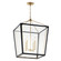 Delvin 31.75 Inch 4 Light Foyer Pendant with Clear Glass in Champagne Bronze and Black (2|52620CPZBK)