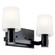 Adani 14.5 Inch 2 Light Vanity with Opal Glass in Black (2|55175BK)