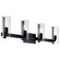 Jemsa 32 Inch 4 Light Vanity with Clear Fluted Glass in Black (2|55169BK)