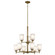 Shailene 26.5'' 9-Light Chandelier with Clear Satin Etched Glass in Natural Brass (2|43672NBR)