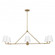 Xavier 46'' Vibrant Gold + White Linear Chandelier (205|XAV-B9306-VG-WH)