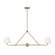 Xavier 42'' Vibrant Gold + White Linear Chandelier (205|XAV-B9302-VG-WH)