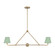 Xavier 42'' Vibrant Gold + Green Linear Chandelier (205|XAV-B9302-VG-GR)