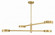 Orson 4 Light Modern Gold Linear Chandelier (205|ORS-734-MG-ST)